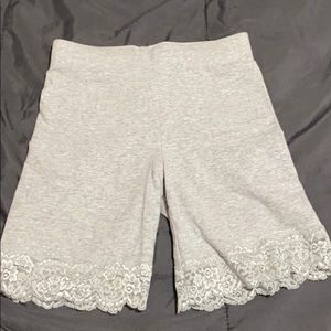 grey biker shorts